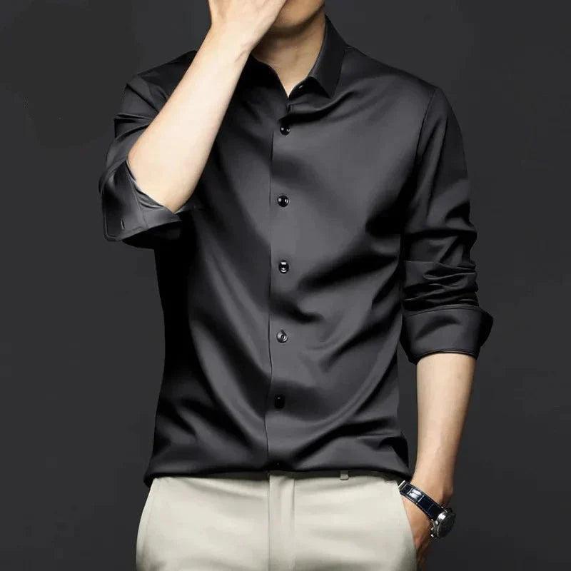 Joshua | Men's Silk Dress Shirt - view 5