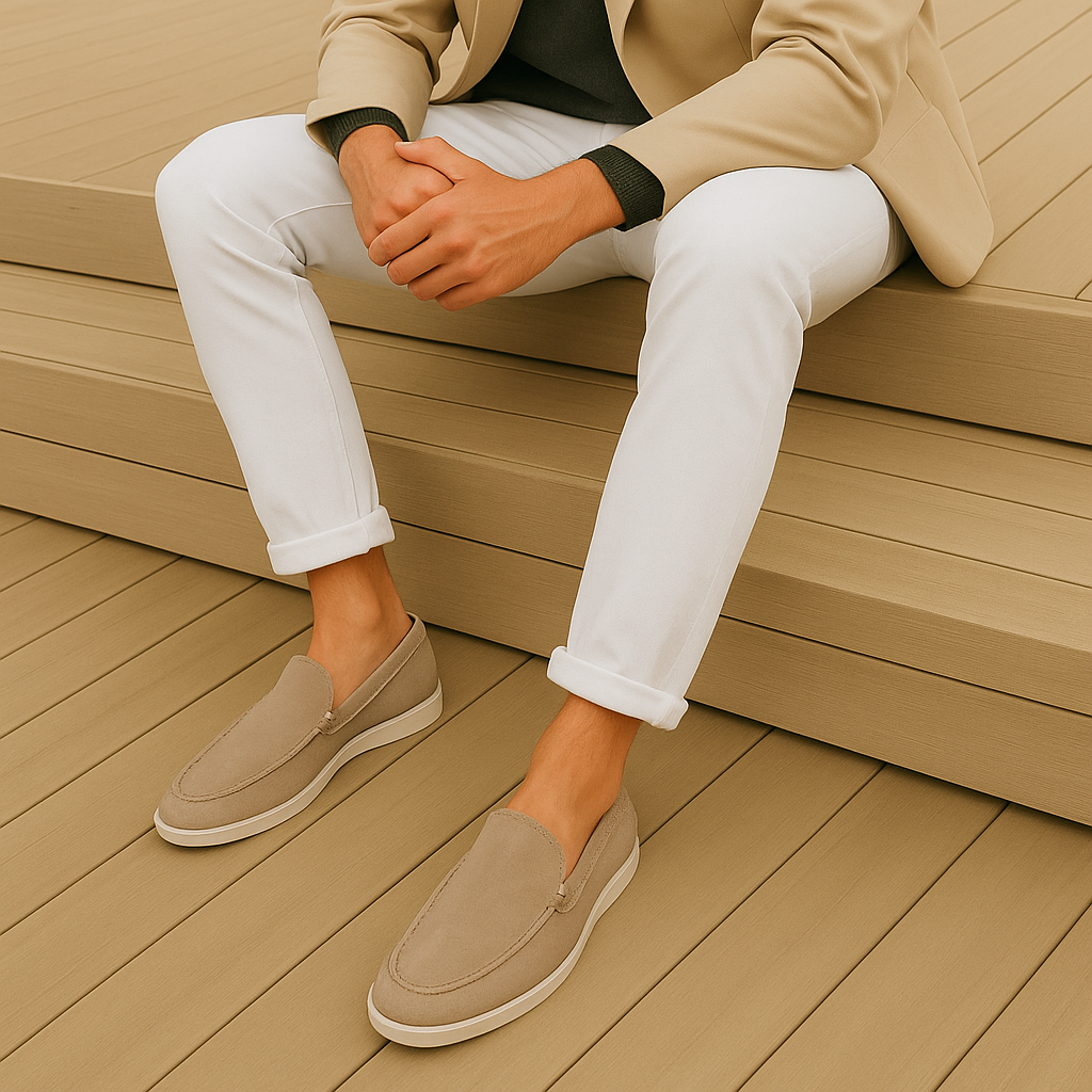Louis | Men's Suede Slip-On Loafers - view 7