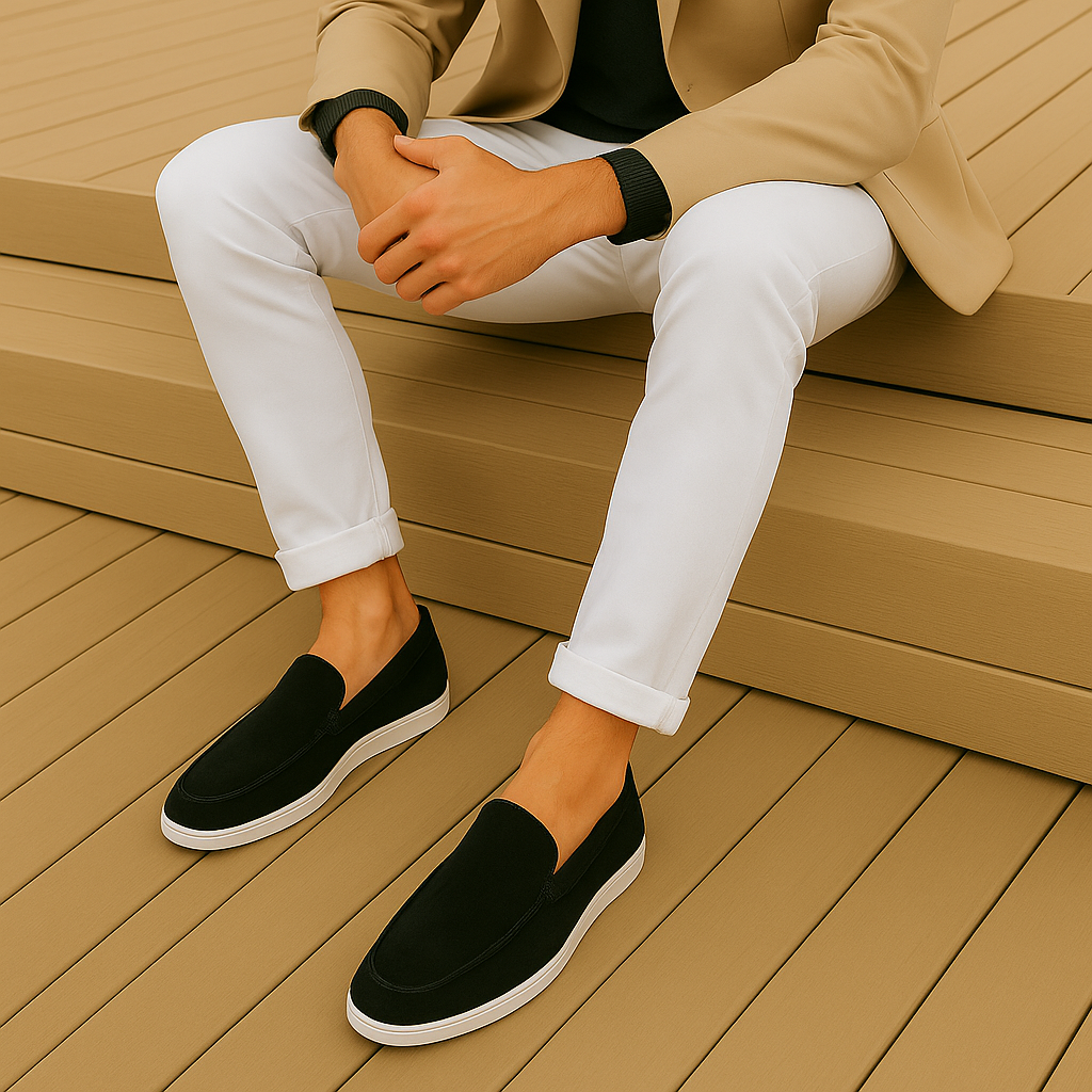 Louis | Men's Suede Slip-On Loafers - view 8