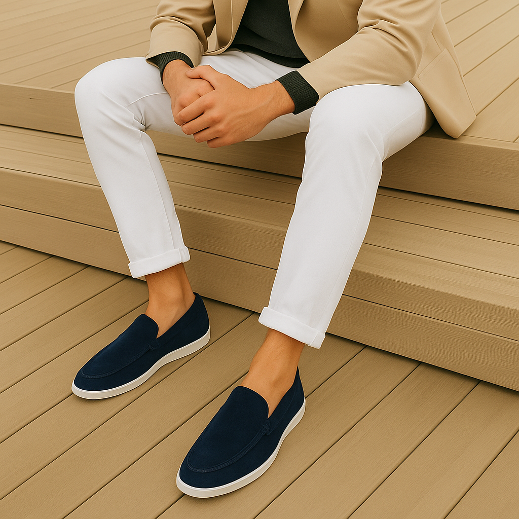 Louis | Men's Suede Slip-On Loafers - view 9