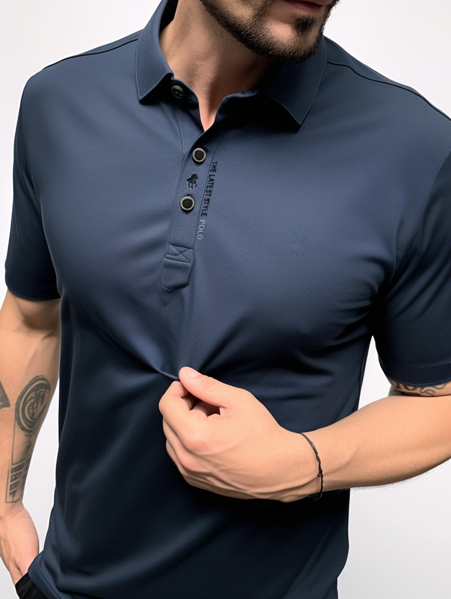 Luke | Men's Cotton Polo Shirt - view 6