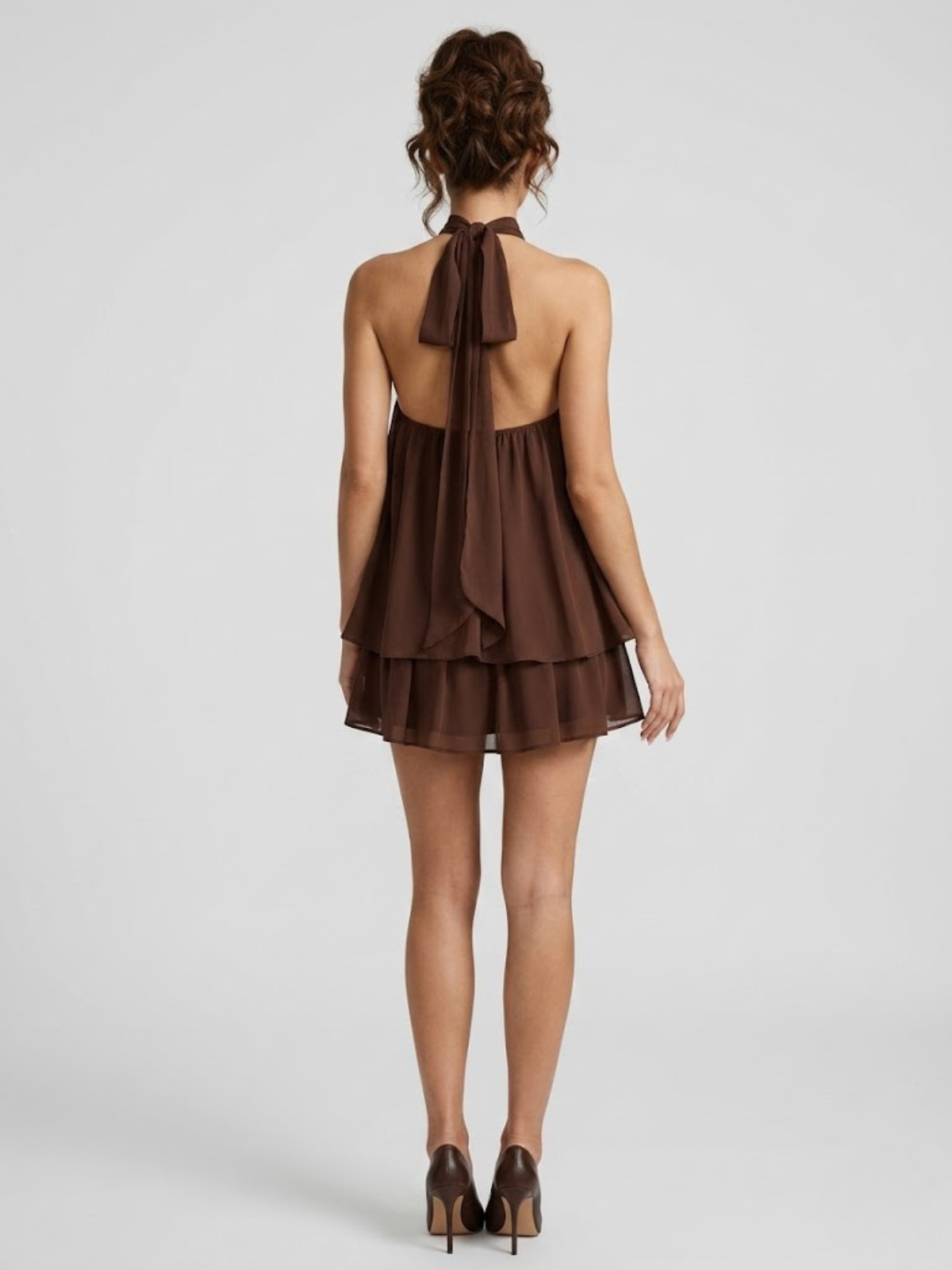 Matilda | Women's Halterneck Tiered Mini Dress - view 18