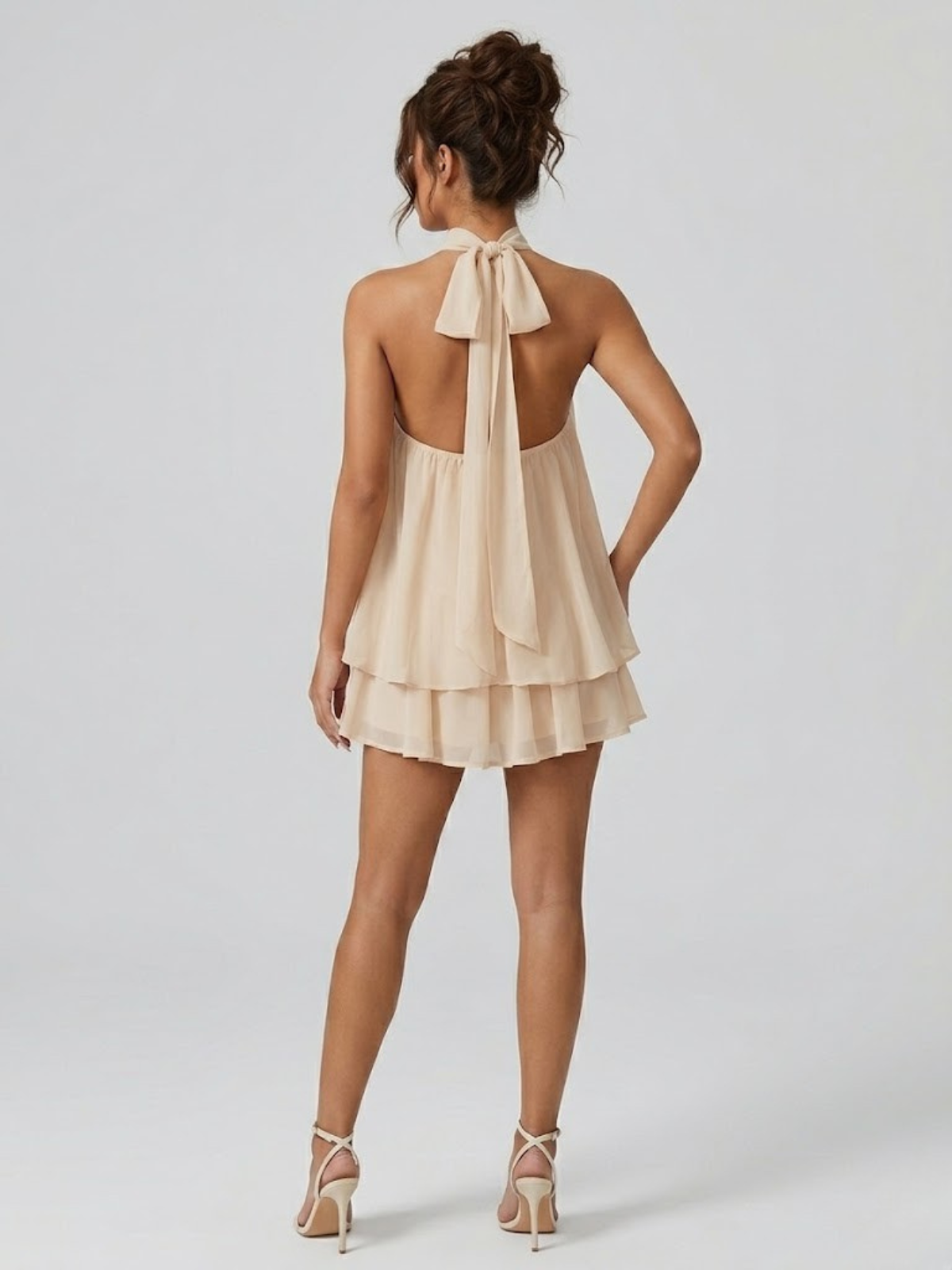 Matilda | Women's Halterneck Tiered Mini Dress - view 5