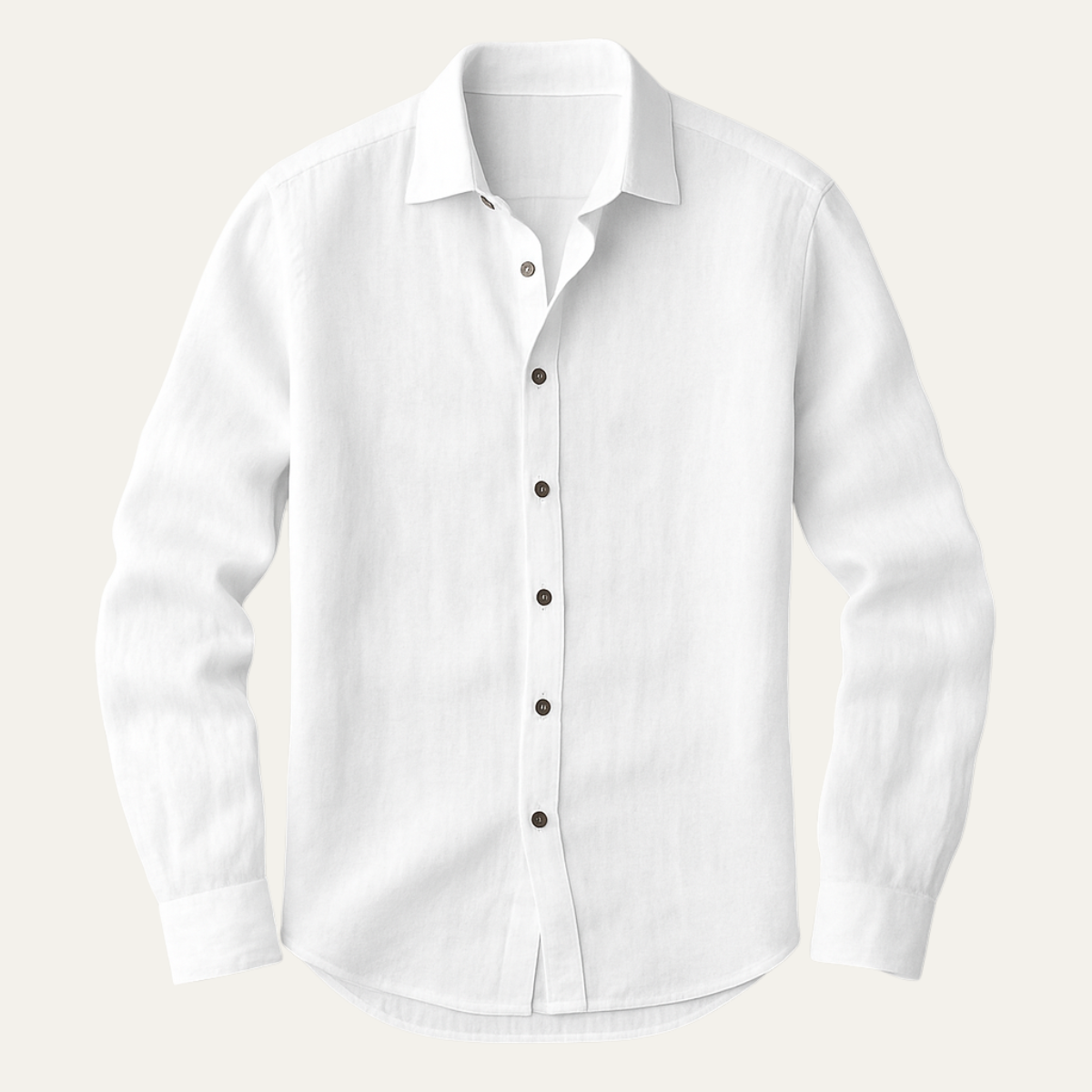 Owen | Men's Relaxed Linen Shirt - White