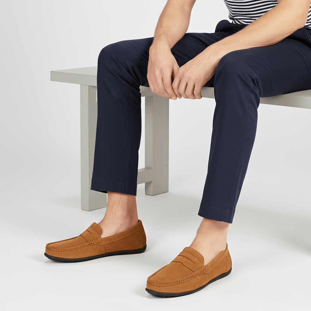 Ryan | Men's Suede Driving Loafers - view 9