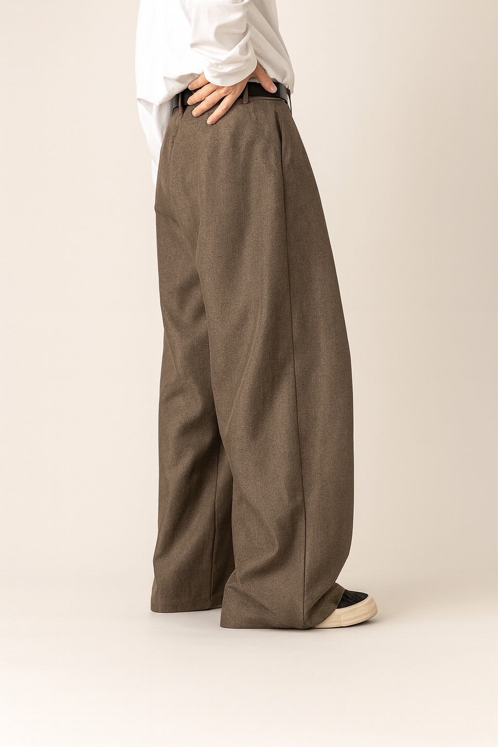 Ryan | Men's Wide Leg Pleated Suit Trousers - view 4