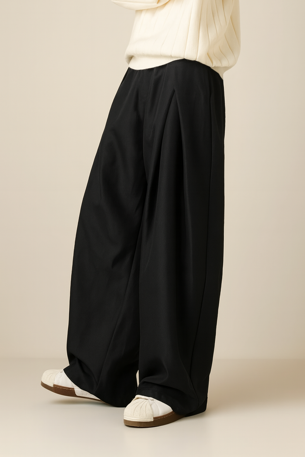 Ryan | Men's Wide Leg Pleated Suit Trousers - view 6