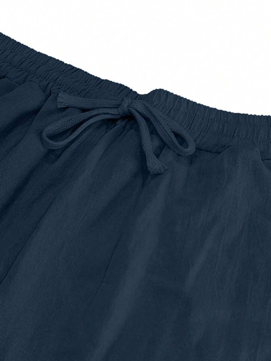 Sebastian | Men's Linen Drawstring Trousers - view 30
