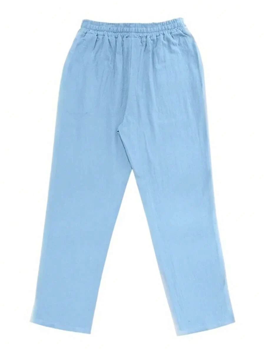 Sebastian | Men's Linen Drawstring Trousers - view 34