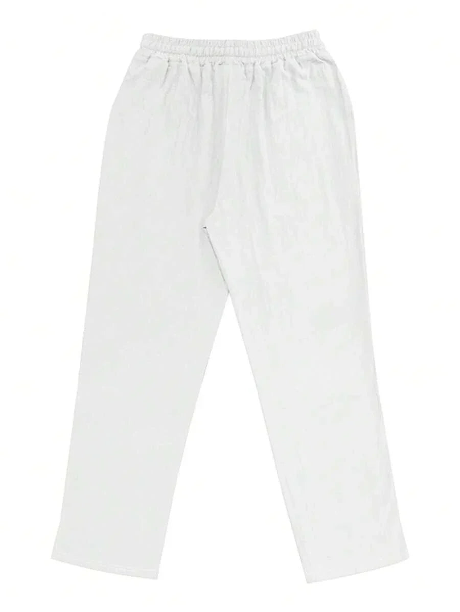 Sebastian | Men's Linen Drawstring Trousers - view 9