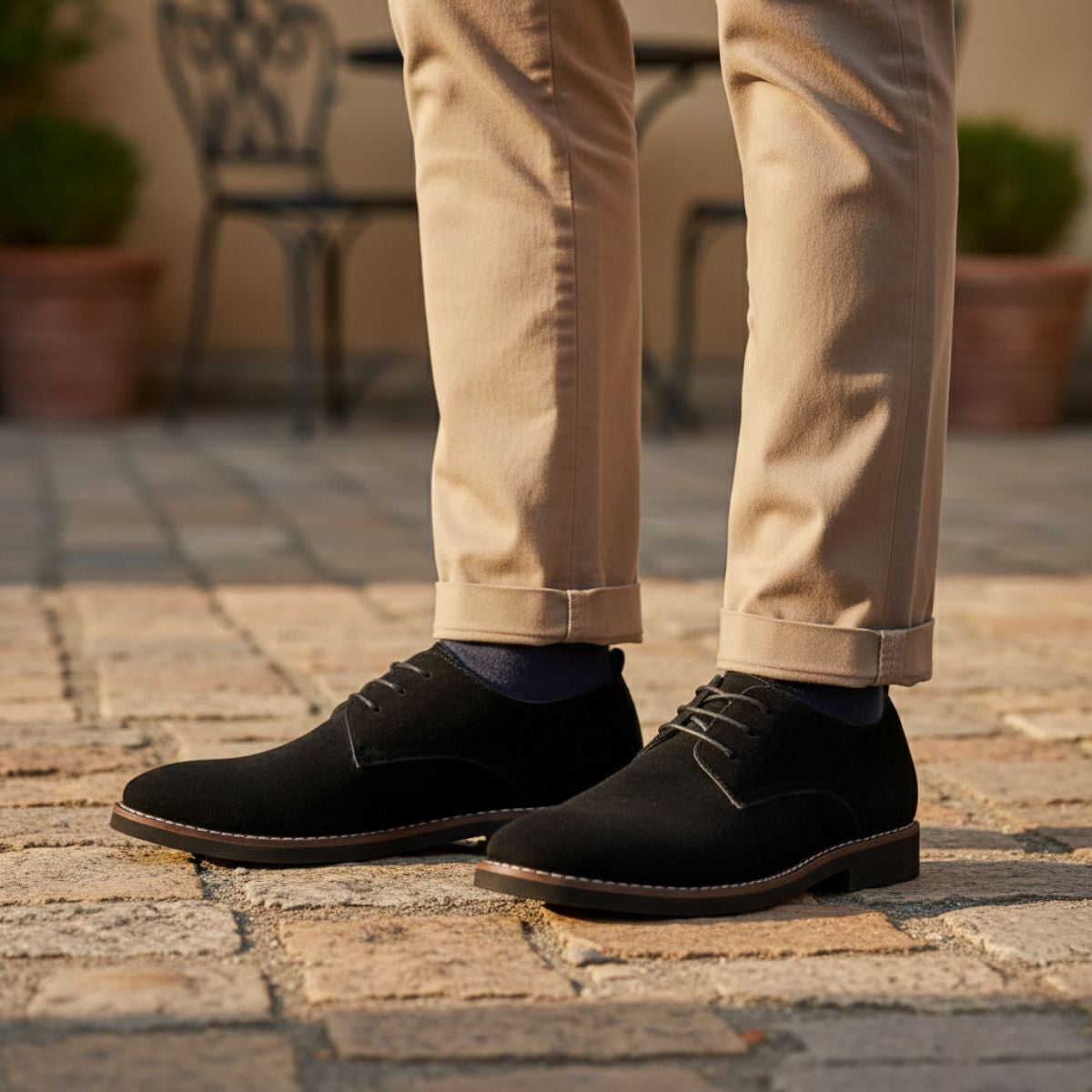 Sebastian | Men's Suede Derby Dress Shoes - view 7
