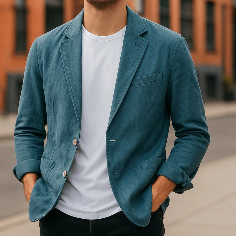 Theo | Men's Linen Summer Blazer - view 9
