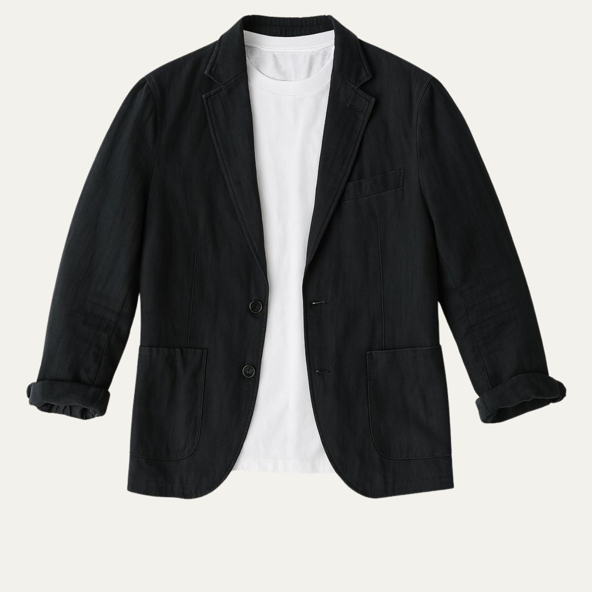 Theo | Men's Linen Summer Blazer - Black