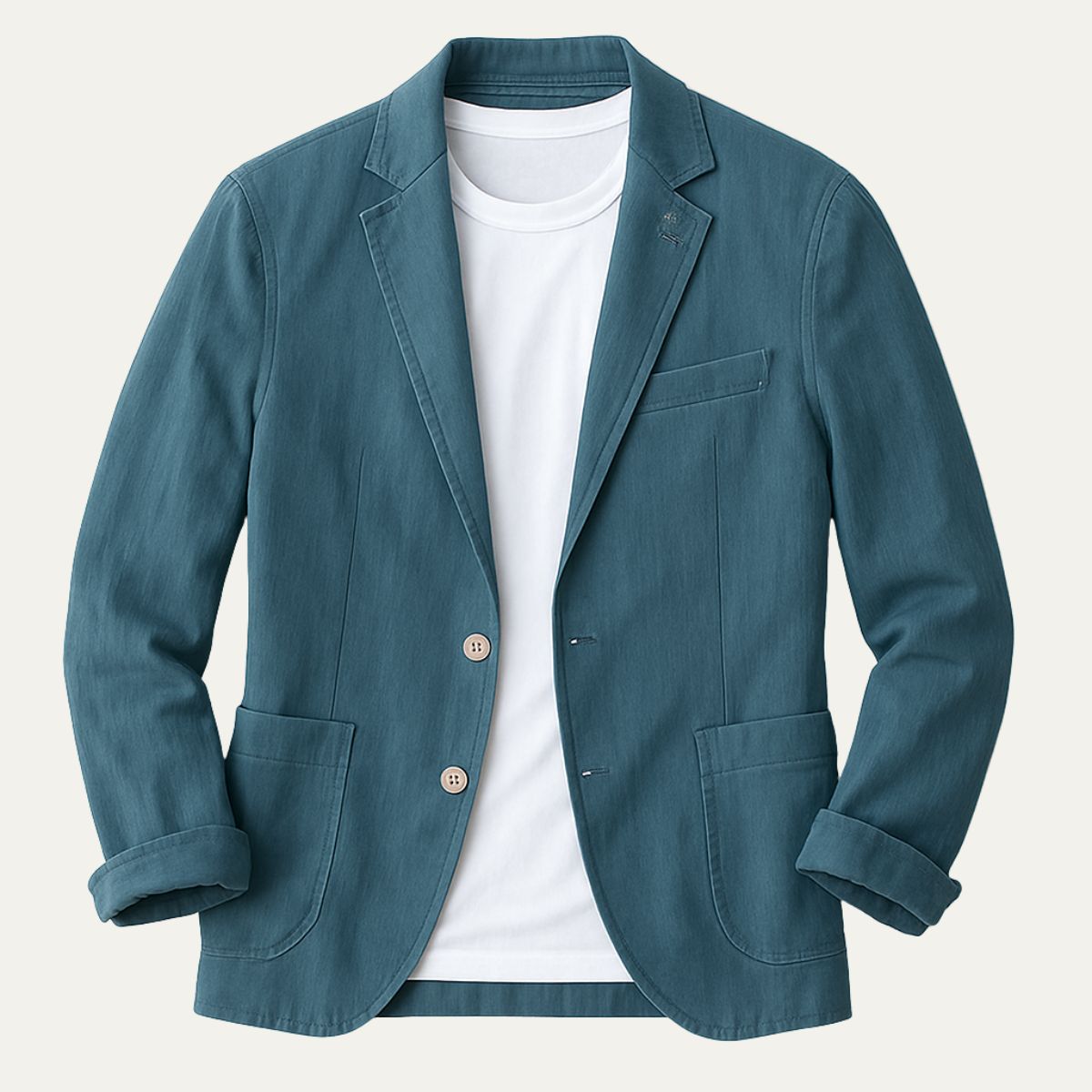 Theo | Men's Linen Summer Blazer - Blue