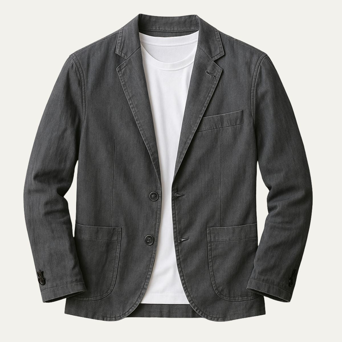 Theo | Men's Linen Summer Blazer - Gray