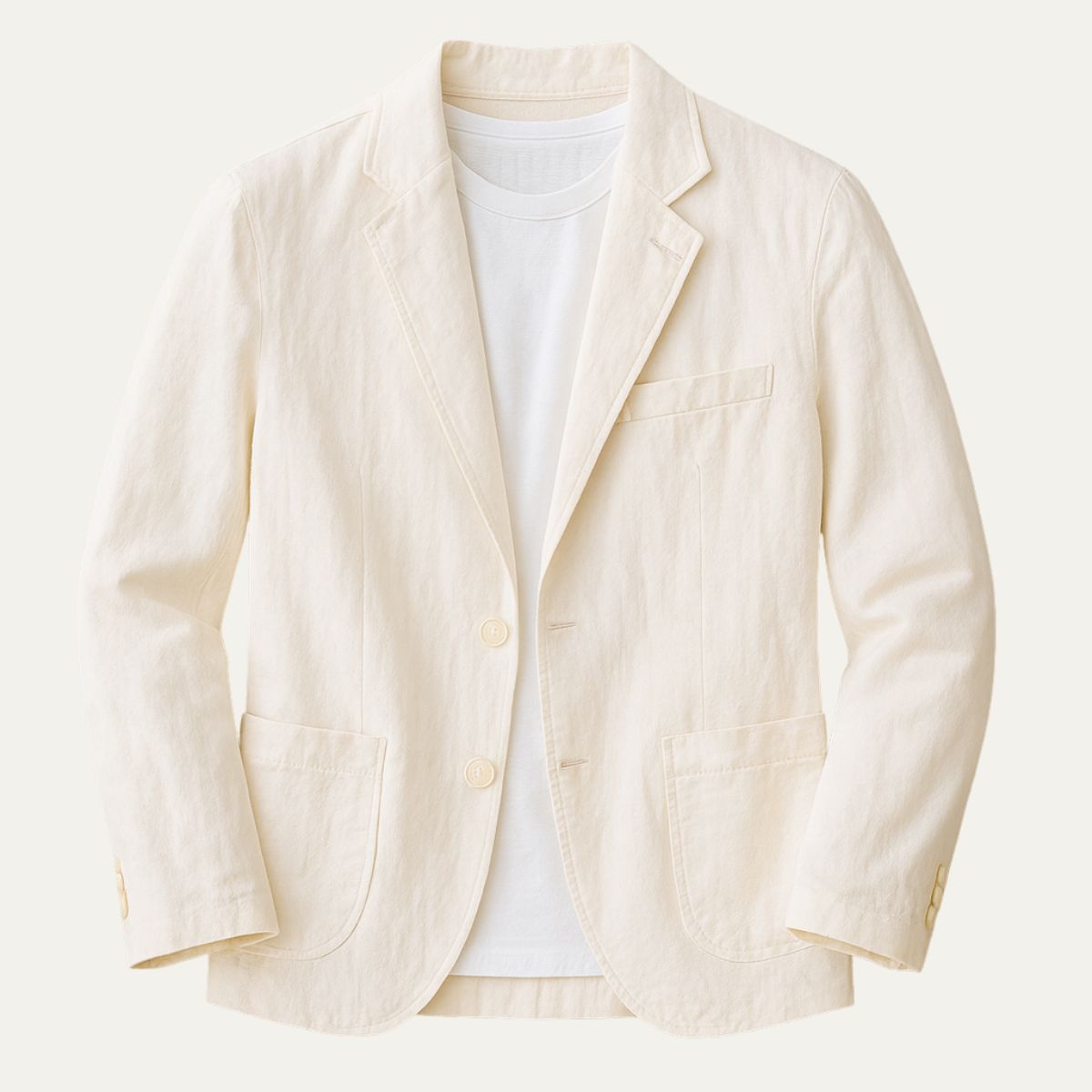 Theo | Men's Linen Summer Blazer - White