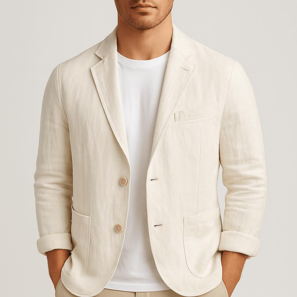 William | Men's Lightweight Unstructured Blazer - White