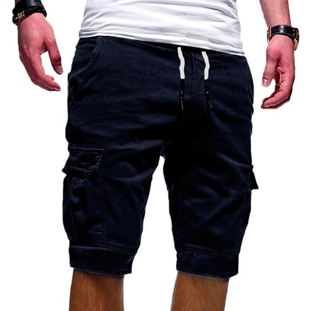 Tanzanix | Adjustable cargo shorts with large pockets-Apparel & Accessories > Clothing > Shorts > Cargo Shorts-Blue-XS-Tanzanix