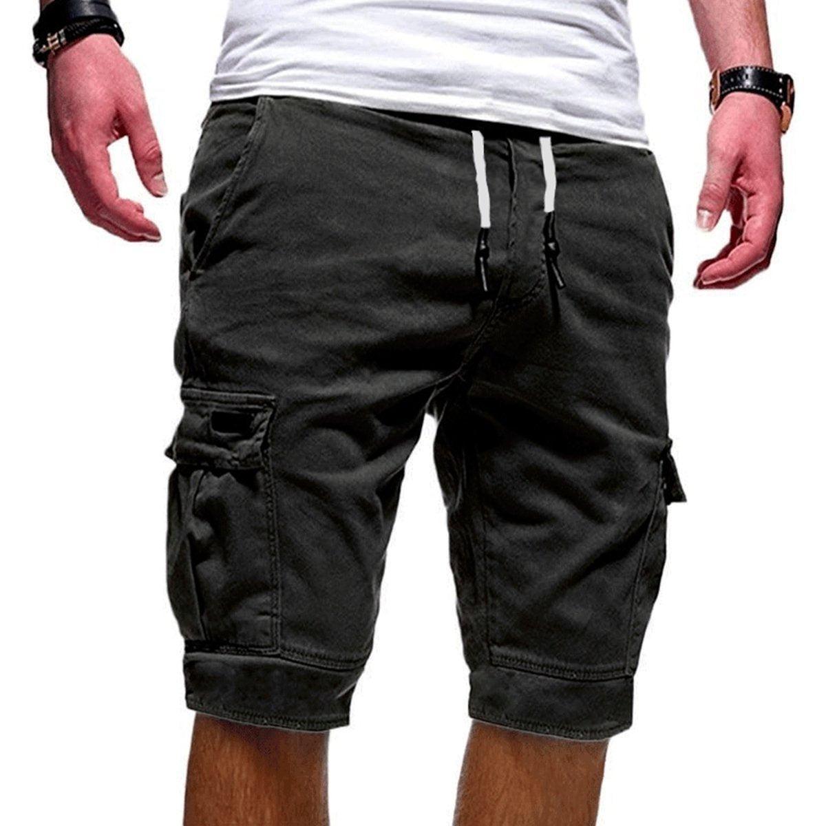 Tanzanix | Adjustable cargo shorts with large pockets-Apparel & Accessories > Clothing > Shorts > Cargo Shorts-Gray-XS-Tanzanix
