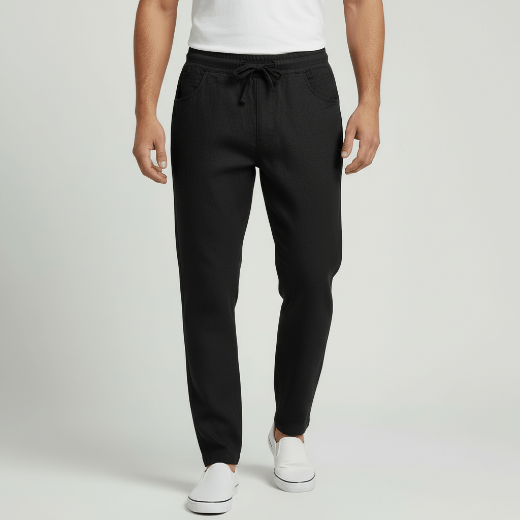 Tanzanix | Breathable linen trousers-Apparel & Accessories > Clothing > Pants > Trousers-Black-XS-Tanzanix