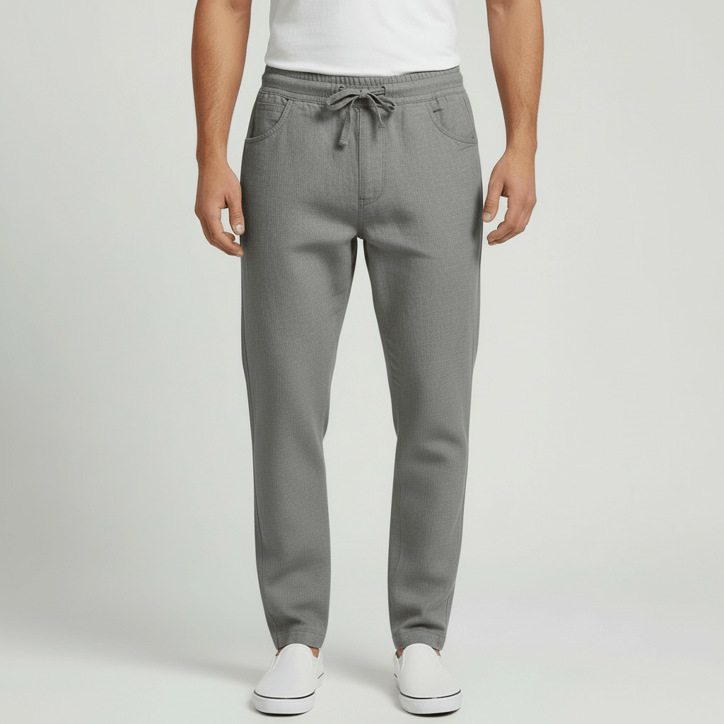 Tanzanix | Breathable linen trousers-Apparel & Accessories > Clothing > Pants > Trousers-Gray-XS-Tanzanix