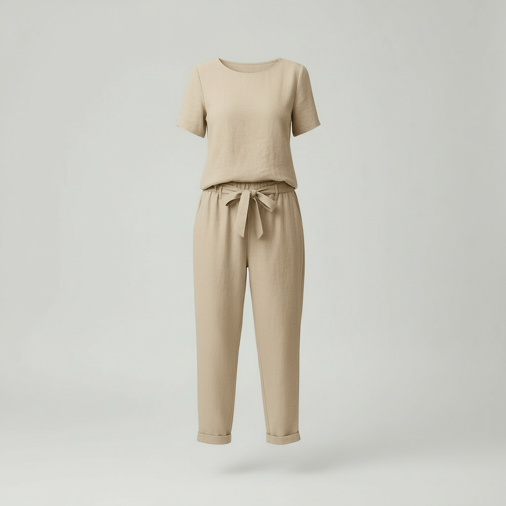 Tanzanix | Breathable linen two-piece set-Apparel & Accessories > Clothing > Outfit Sets-Tanzanix