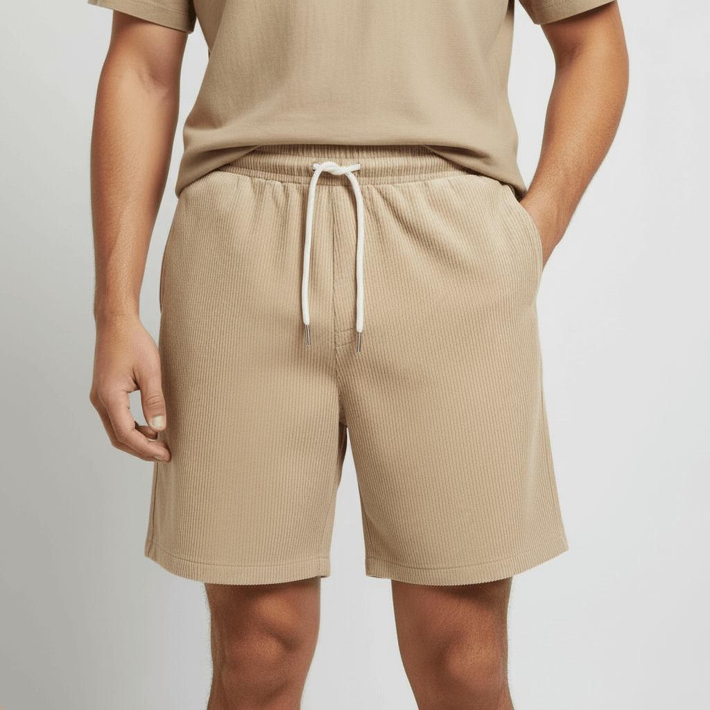 Tanzanix | Breathable swim shorts with elastic waistband-Apparel & Accessories > Clothing > Swimwear-Beige-S-Tanzanix