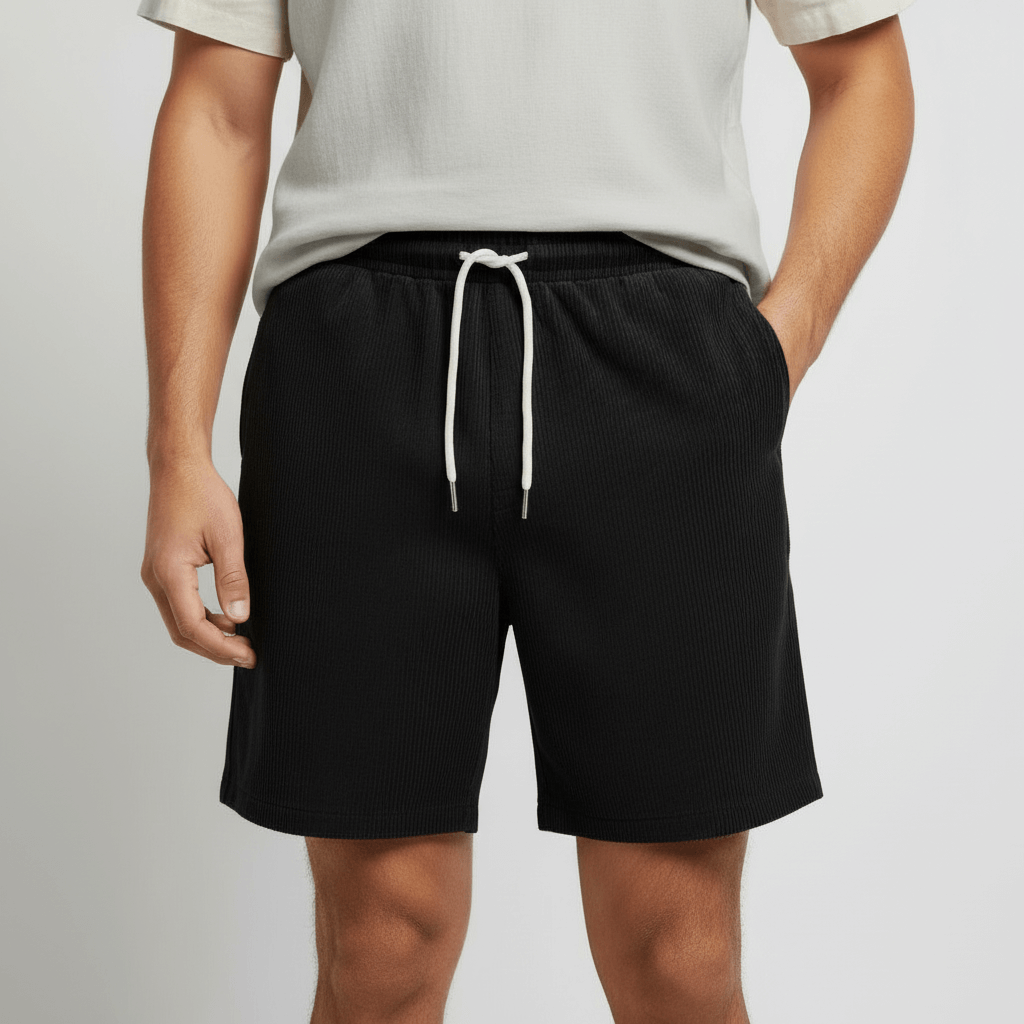 Tanzanix | Breathable swim shorts with elastic waistband-Apparel & Accessories > Clothing > Swimwear-Black-S-Tanzanix