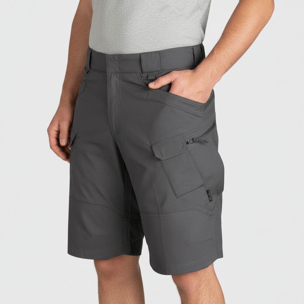 Tanzanix | Breathable tactical cargo shorts with multifunctional pockets-Apparel & Accessories > Clothing > Shorts > Cargo Shorts-Gray-S-Tanzanix