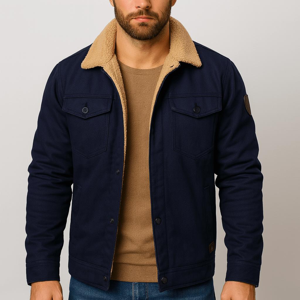 Tanzanix | Classic bomber jacket with versatile style-Apparel & Accessories > Clothing > Outerwear > Coats & Jackets > Bomber Jackets-Blue-S-Tanzanix