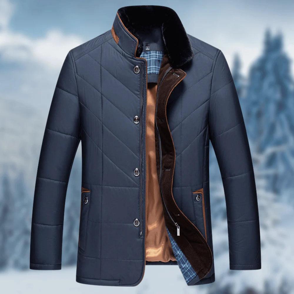 Tanzanix | Classic winter puffer jacket-Apparel & Accessories > Clothing > Outerwear > Coats & Jackets > Puffer Jackets-Blue-S-Tanzanix