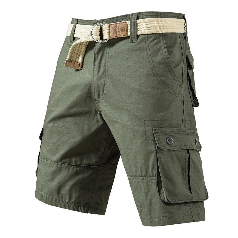 Tanzanix | Comfortable modern cargo shorts-Apparel & Accessories > Clothing > Shorts > Cargo Shorts-Army Green-34-Tanzanix
