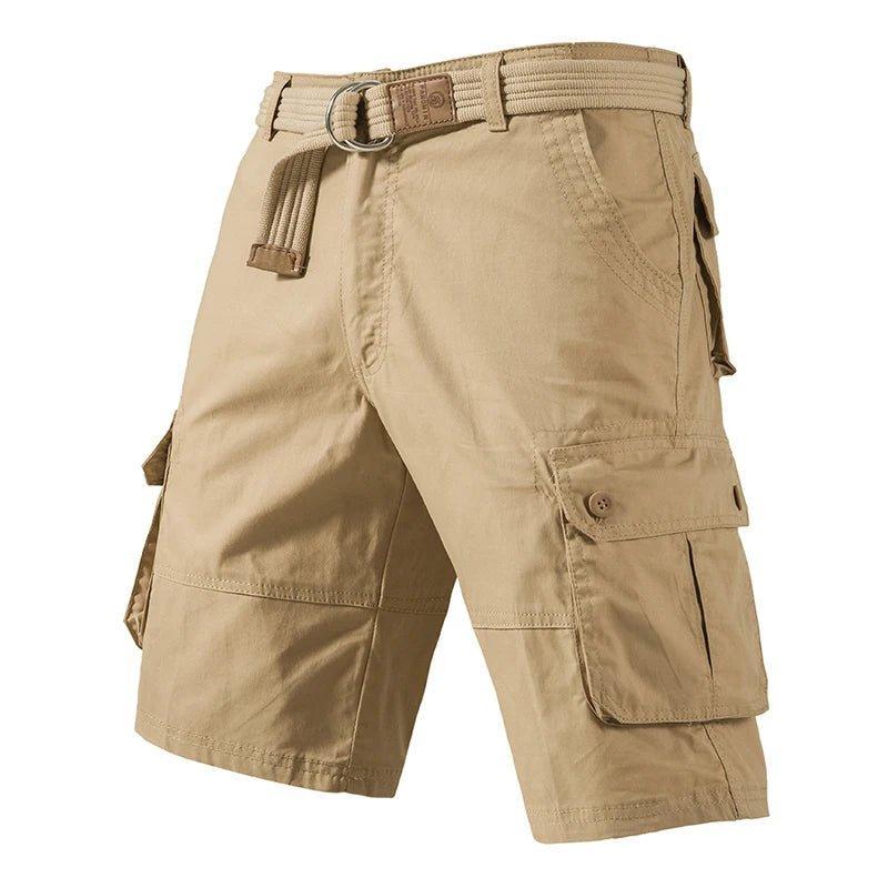 Tanzanix | Comfortable modern cargo shorts-Apparel & Accessories > Clothing > Shorts > Cargo Shorts-Beige-34-Tanzanix