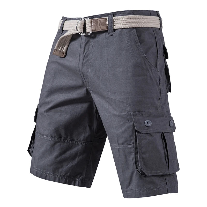 Tanzanix | Comfortable modern cargo shorts-Apparel & Accessories > Clothing > Shorts > Cargo Shorts-Gray-34-Tanzanix