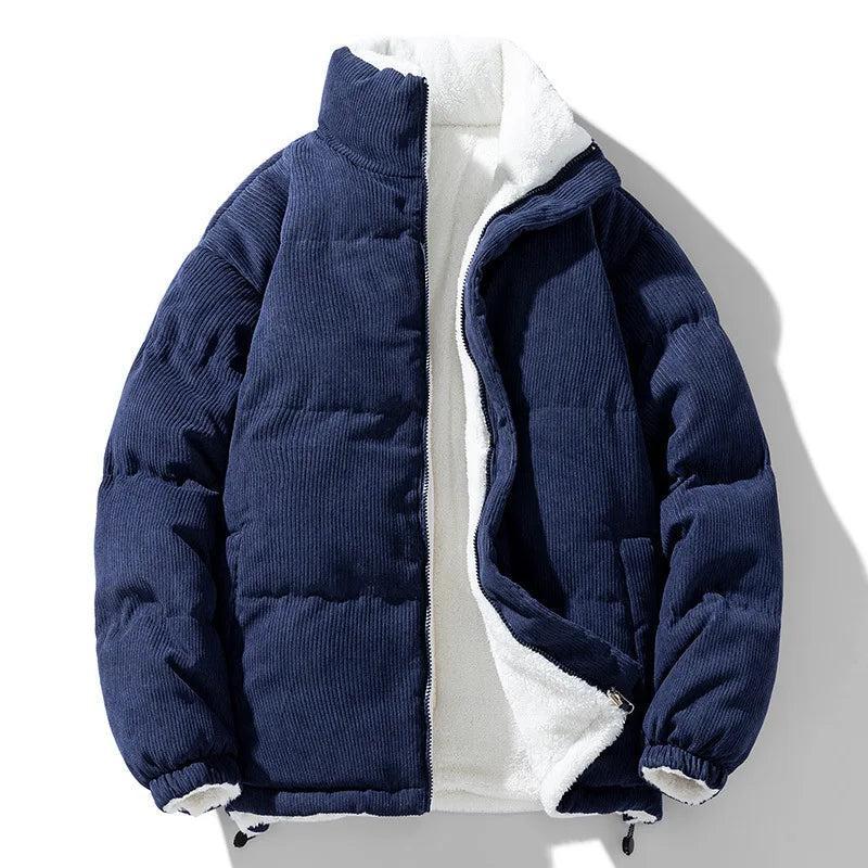 Tanzanix | Corduroy puffer jacket with plush lining-Apparel & Accessories > Clothing > Outerwear > Coats & Jackets > Puffer Jackets-Tanzanix