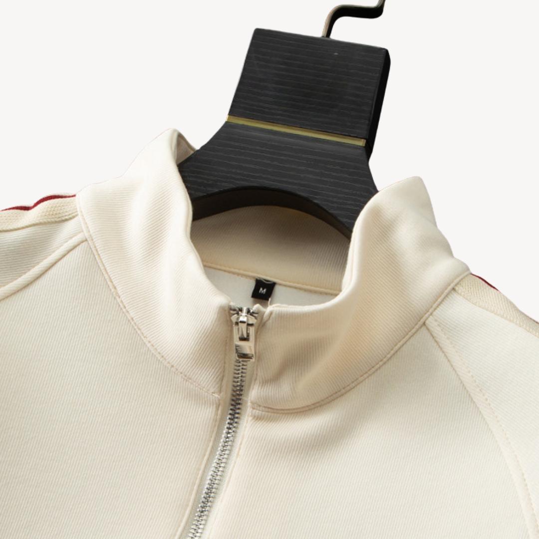 Tanzanix | Cotton blend tracksuit with half-zip top-Apparel & Accessories > Clothing > Outfit Sets-Tanzanix