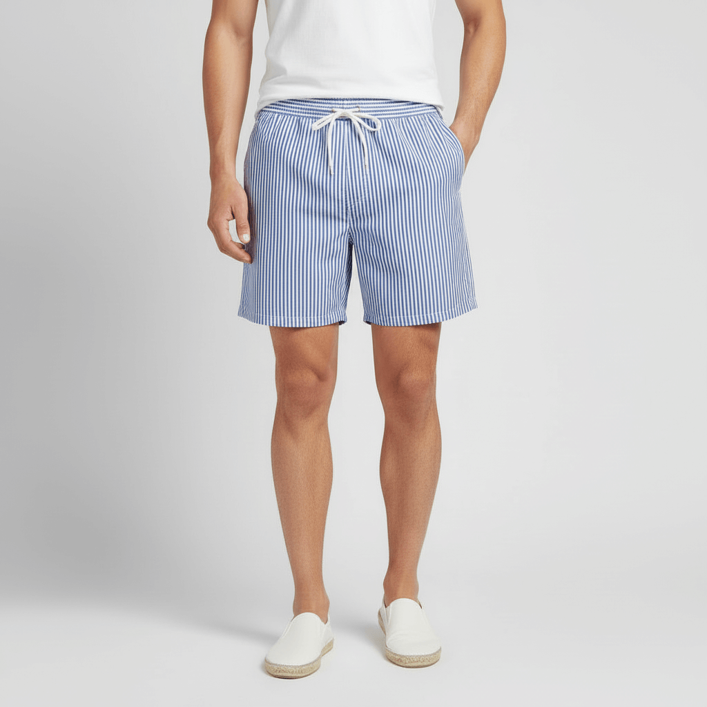 Tanzanix | Elastic Waist Swim Shorts-Apparel & Accessories > Clothing > Swimwear-Blue-S-Tanzanix
