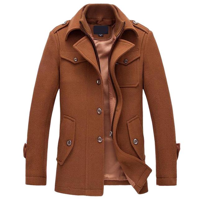 Tanzanix | Elegant winter woolen coat-Apparel & Accessories > Clothing > Outerwear > Coats & Jackets > Overcoats-Tanzanix