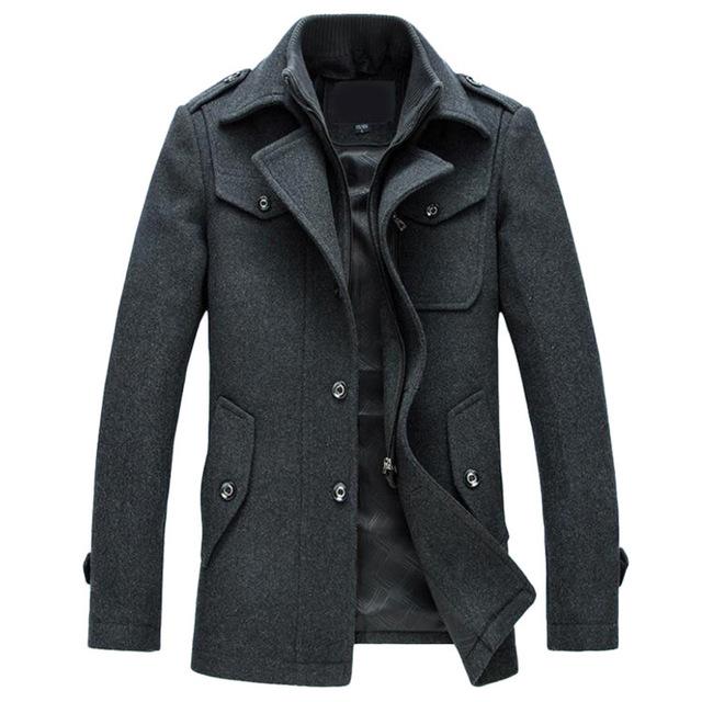 Tanzanix | Elegant winter woolen coat-Apparel & Accessories > Clothing > Outerwear > Coats & Jackets > Overcoats-Tanzanix