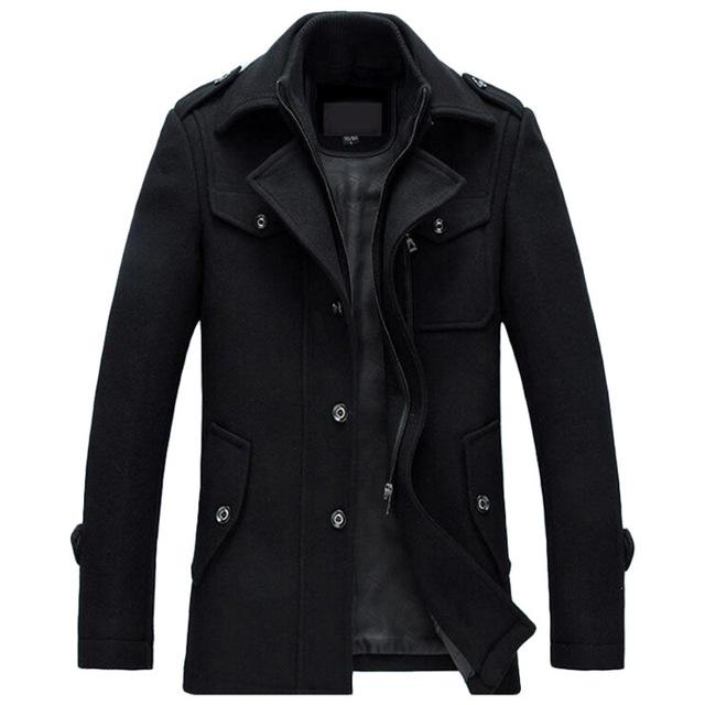 Tanzanix | Elegant winter woolen coat-Apparel & Accessories > Clothing > Outerwear > Coats & Jackets > Overcoats-Tanzanix