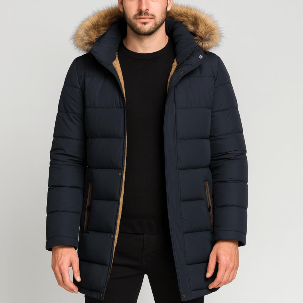 Tanzanix | Fleece-lined puffer jacket-Apparel & Accessories > Clothing > Outerwear > Coats & Jackets > Puffer Jackets-Blue-S-Tanzanix