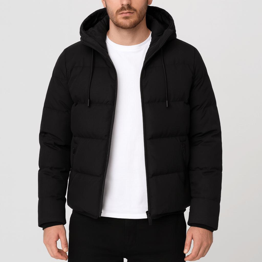 Tanzanix | Insulated waterproof puffer jacket with hood-Apparel & Accessories > Clothing > Outerwear > Coats & Jackets > Puffer Jackets-Black-XS-Tanzanix