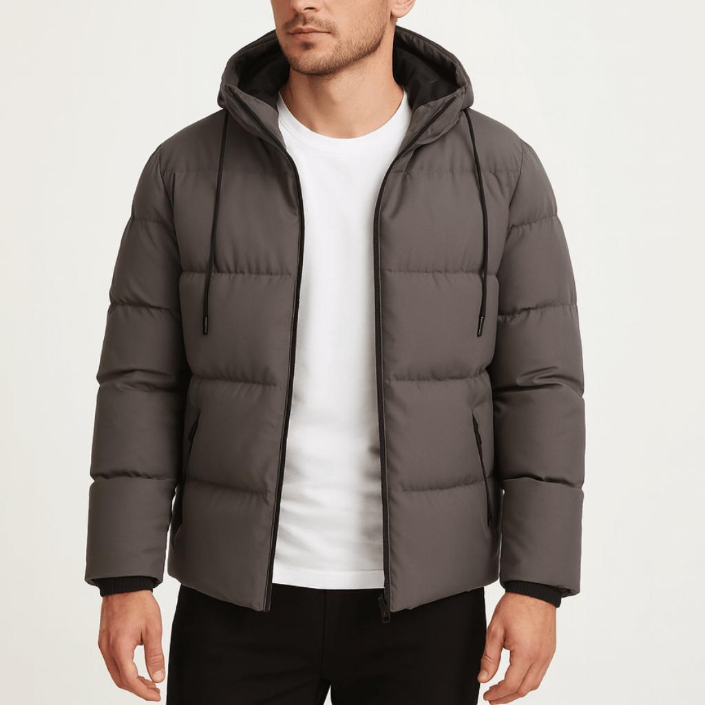 Tanzanix | Insulated waterproof puffer jacket with hood-Apparel & Accessories > Clothing > Outerwear > Coats & Jackets > Puffer Jackets-Gray-XS-Tanzanix