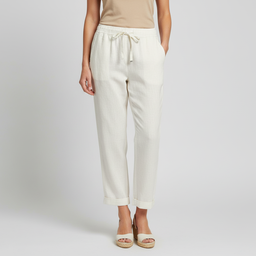 Tanzanix | Lightweight breathable linen trousers-Apparel & Accessories > Clothing > Pants > Trousers-White-XS-Tanzanix