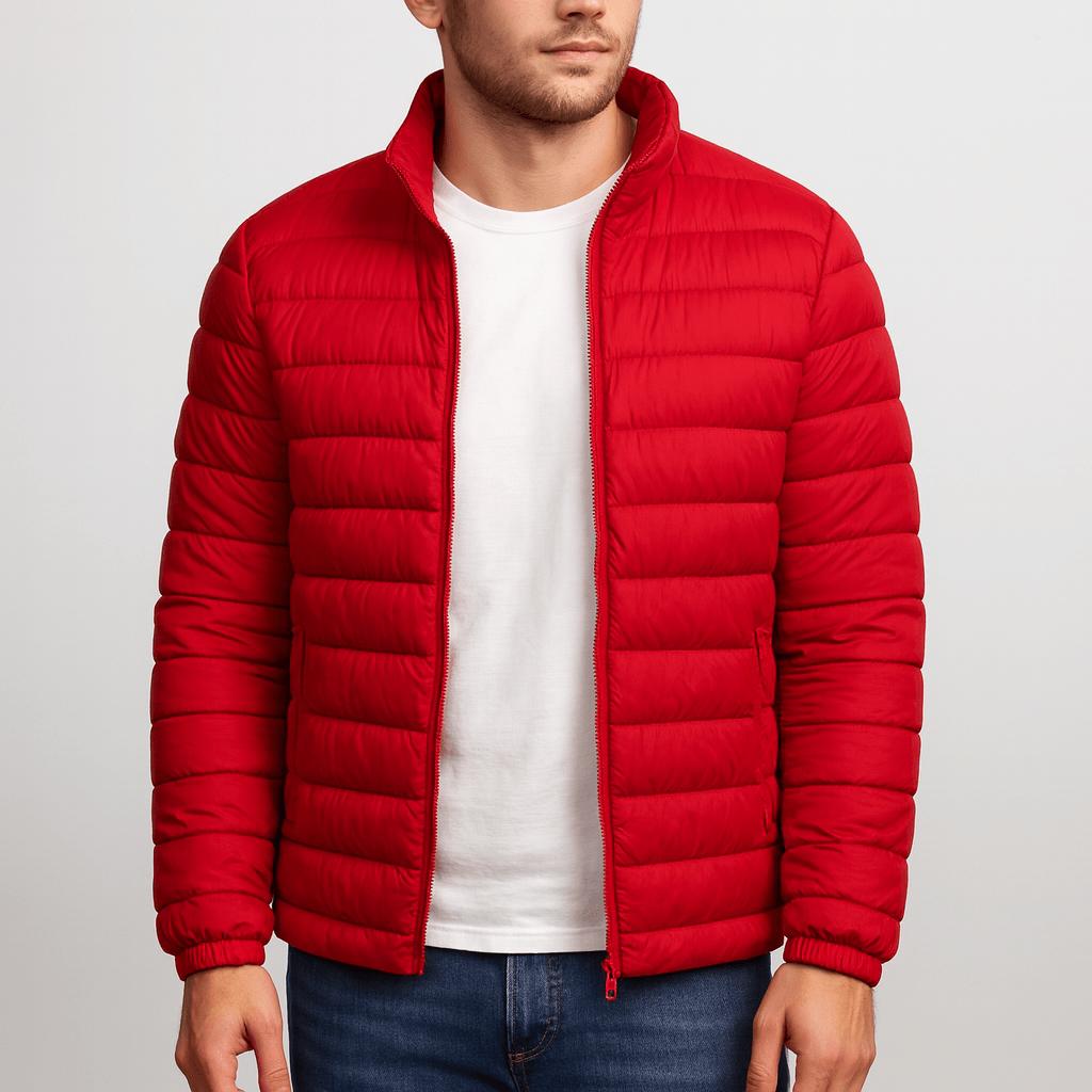 Tanzanix | Lightweight puffer jacket with contemporary cut-Apparel & Accessories > Clothing > Outerwear > Coats & Jackets > Puffer Jackets-Red-S-Tanzanix