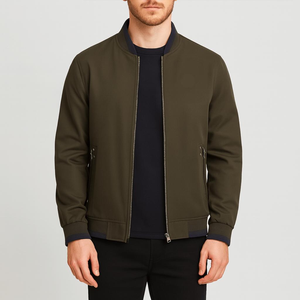 Tanzanix | Lightweight reversible bomber jacket-Apparel & Accessories > Clothing > Outerwear > Coats & Jackets > Bomber Jackets-Army Green-XS-Tanzanix
