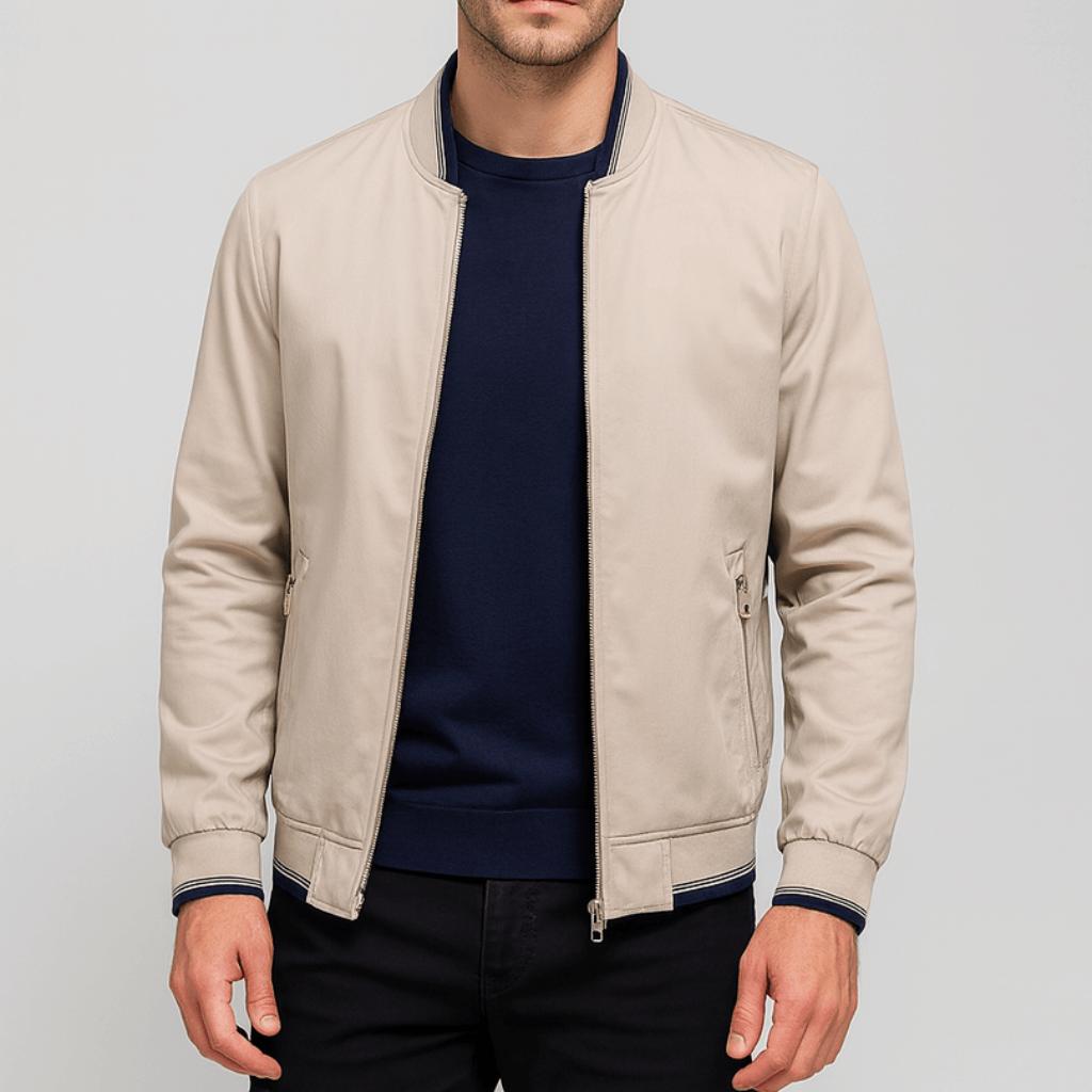 Tanzanix | Lightweight reversible bomber jacket-Apparel & Accessories > Clothing > Outerwear > Coats & Jackets > Bomber Jackets-Beige-XS-Tanzanix