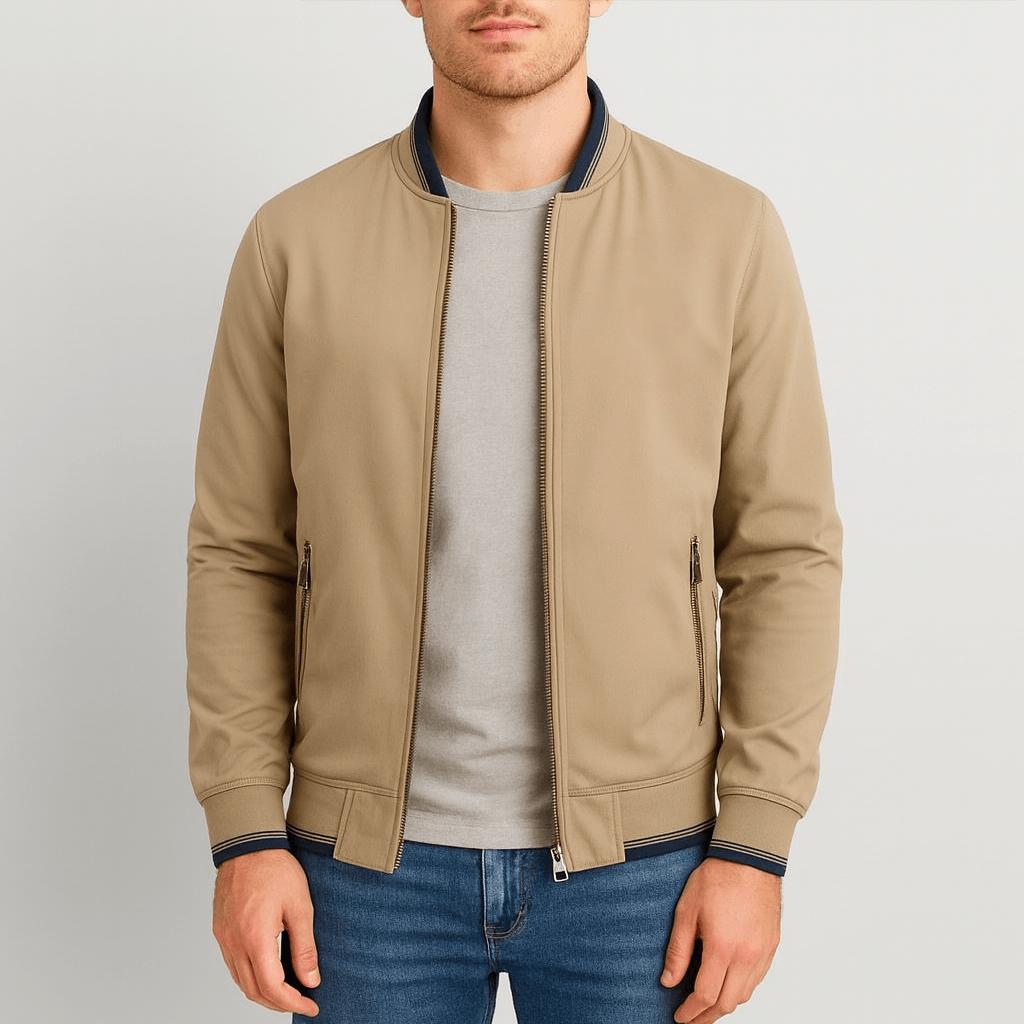Tanzanix | Lightweight reversible bomber jacket-Apparel & Accessories > Clothing > Outerwear > Coats & Jackets > Bomber Jackets-Khaki-XS-Tanzanix