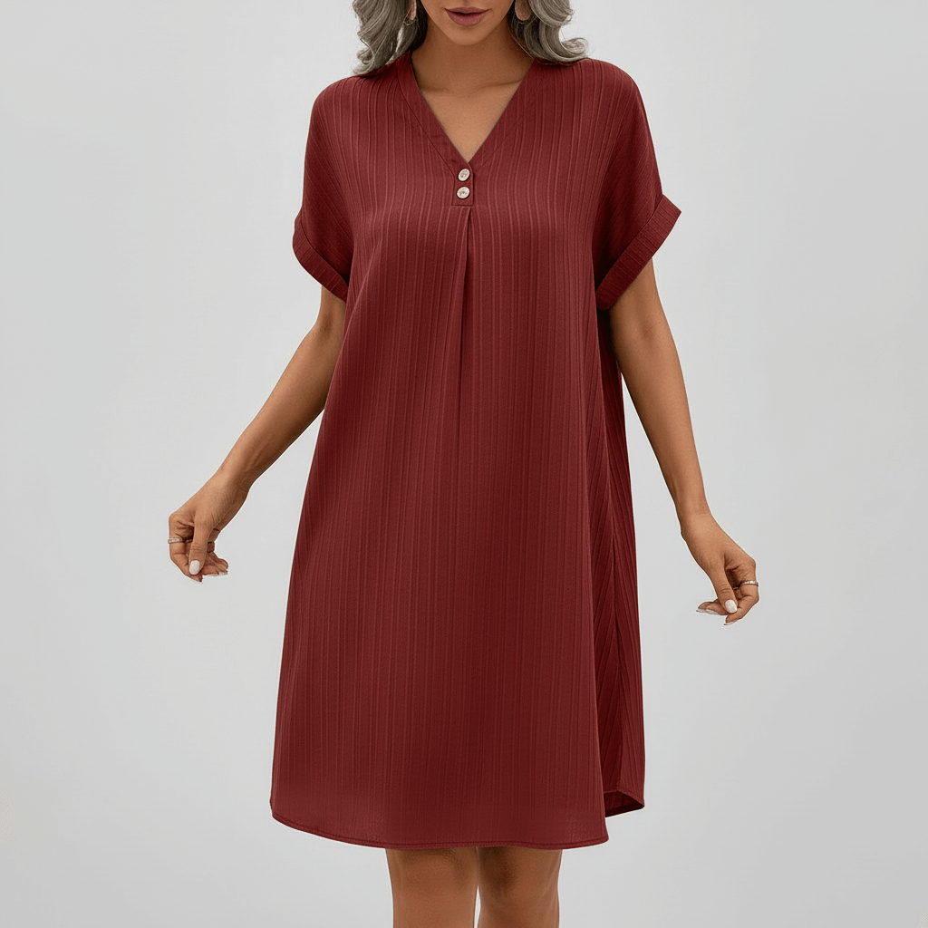 Tanzanix | Lightweight sundress with graceful silhouette-Apparel & Accessories > Clothing > Dresses-Red-S-Tanzanix