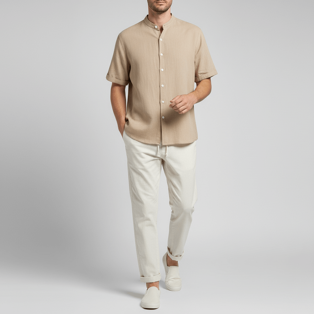 Tanzanix | Lightweight two-piece set-Apparel & Accessories > Clothing > Outfit Sets-Beige-S-Tanzanix